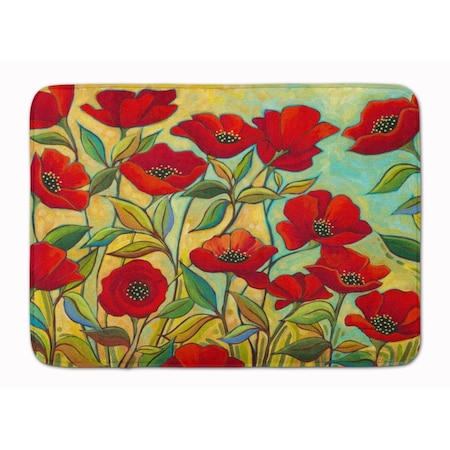 Carolines Treasures 19 x 27 in. Poppy Garden Flowers Machine Washable Memory Foam Mat PPD3020RUG